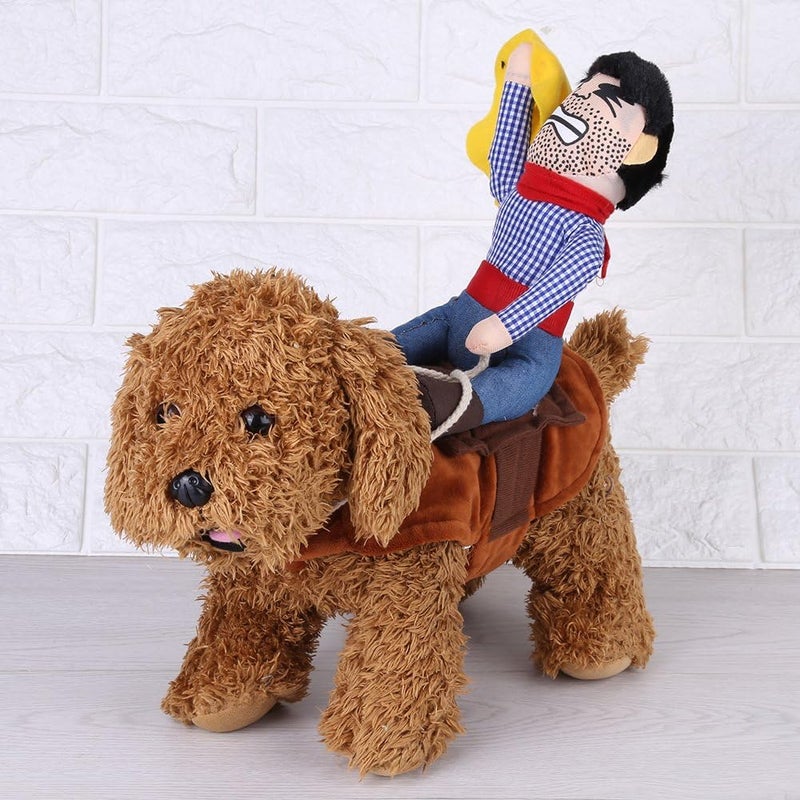 woobles Pet Dog Cowboy Costume, Funny Knight Riding Clothes Cosplay Apparel - Image 5